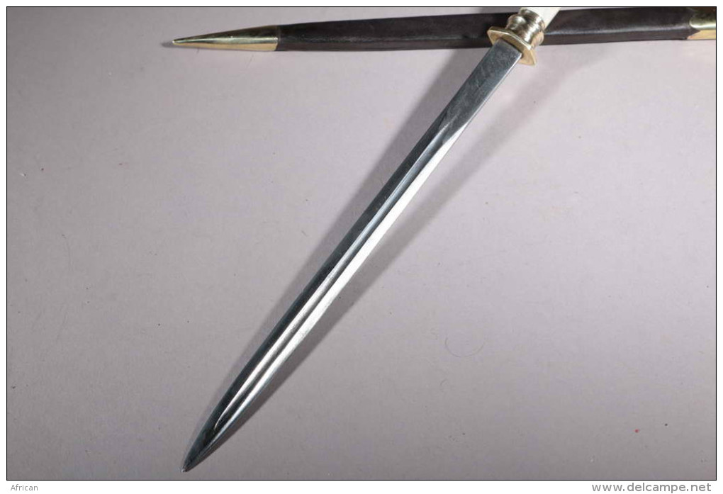 Stylet Corse Manche En ébène Et Cerf 89 - Knives/Swords