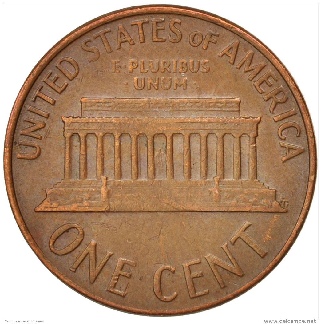 États-Unis, Lincoln Cent, 1968, Denver, TTB, Brass, KM:201 - 1959-…: Lincoln, Memorial Reverse