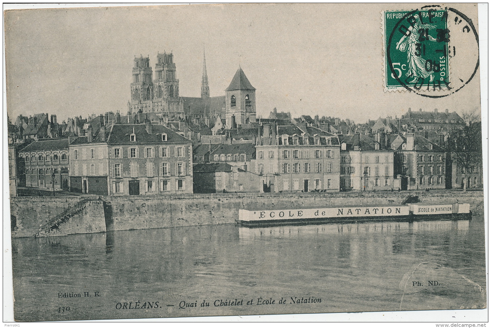 ORLEANS - Quai Du Châtelet Et Ecole De Natation - Orleans