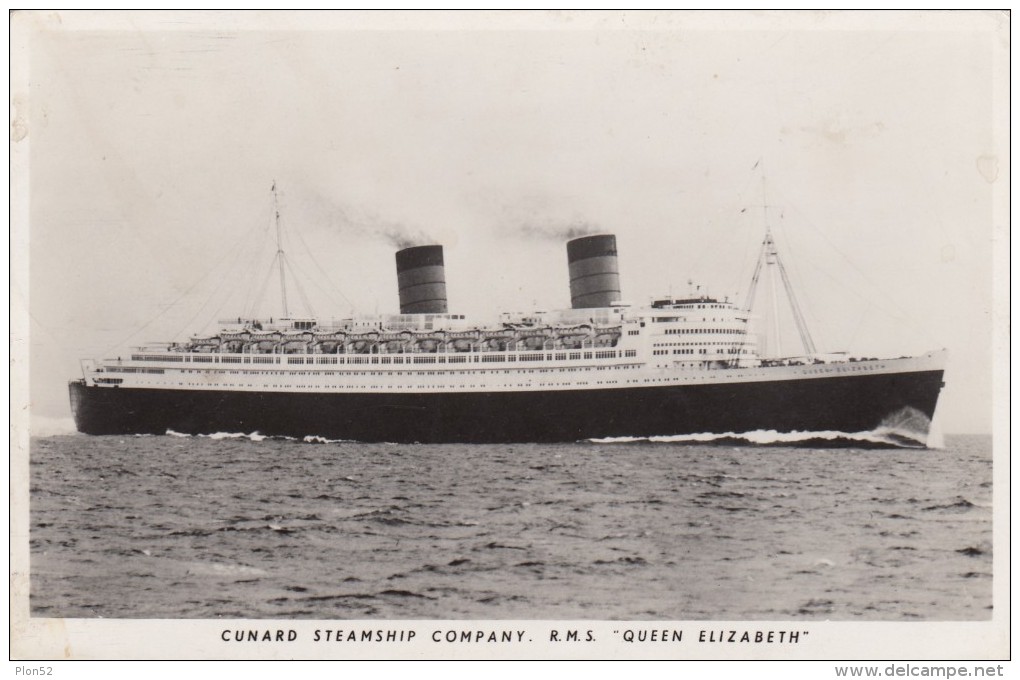 10323-CUNARD STEAMSHIP COMPANY R.M.S. "QUEEN ELIZABETH"-FP - Paquebots