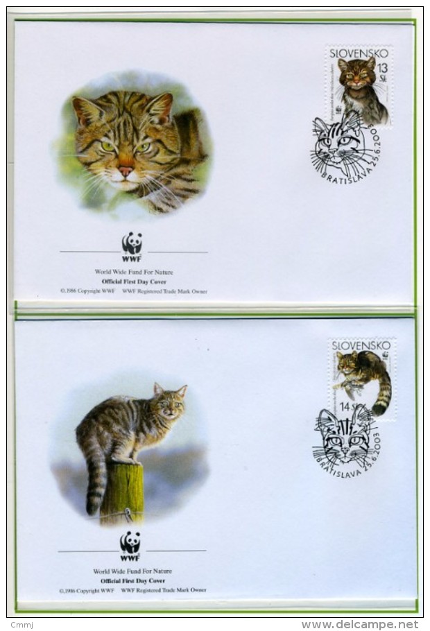 2003 - SLOVACCHIA  -  Mi. Nr. 458/461 - OFFICIAL FDC - (CAT 2016.1 WWF) - Ungebraucht