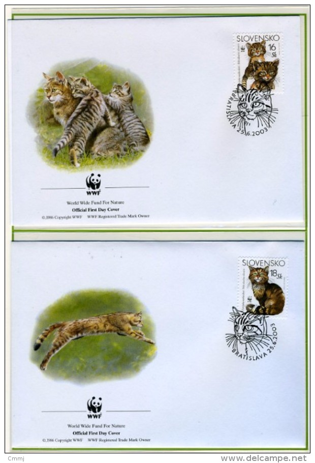 2003 - SLOVACCHIA  -  Mi. Nr. 458/461 - OFFICIAL FDC - (CAT 2016.1 WWF) - Ungebraucht