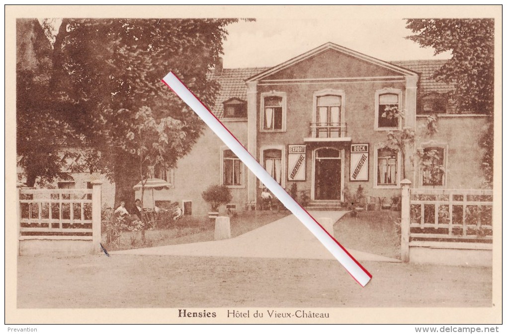 HENSIES - Hôtel Du Vieux-Château - Enseignes De Bières De Chaque Côté De La Porte,"Vandenheuvel Bock-Export" - Hensies