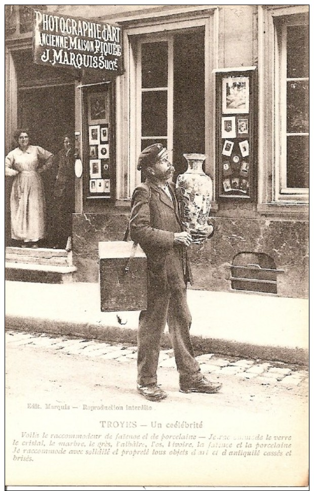 TROYES  -  Une Célébrité  -  Le Raccommodeur De Faïence Et De Porcelaine - Troyes