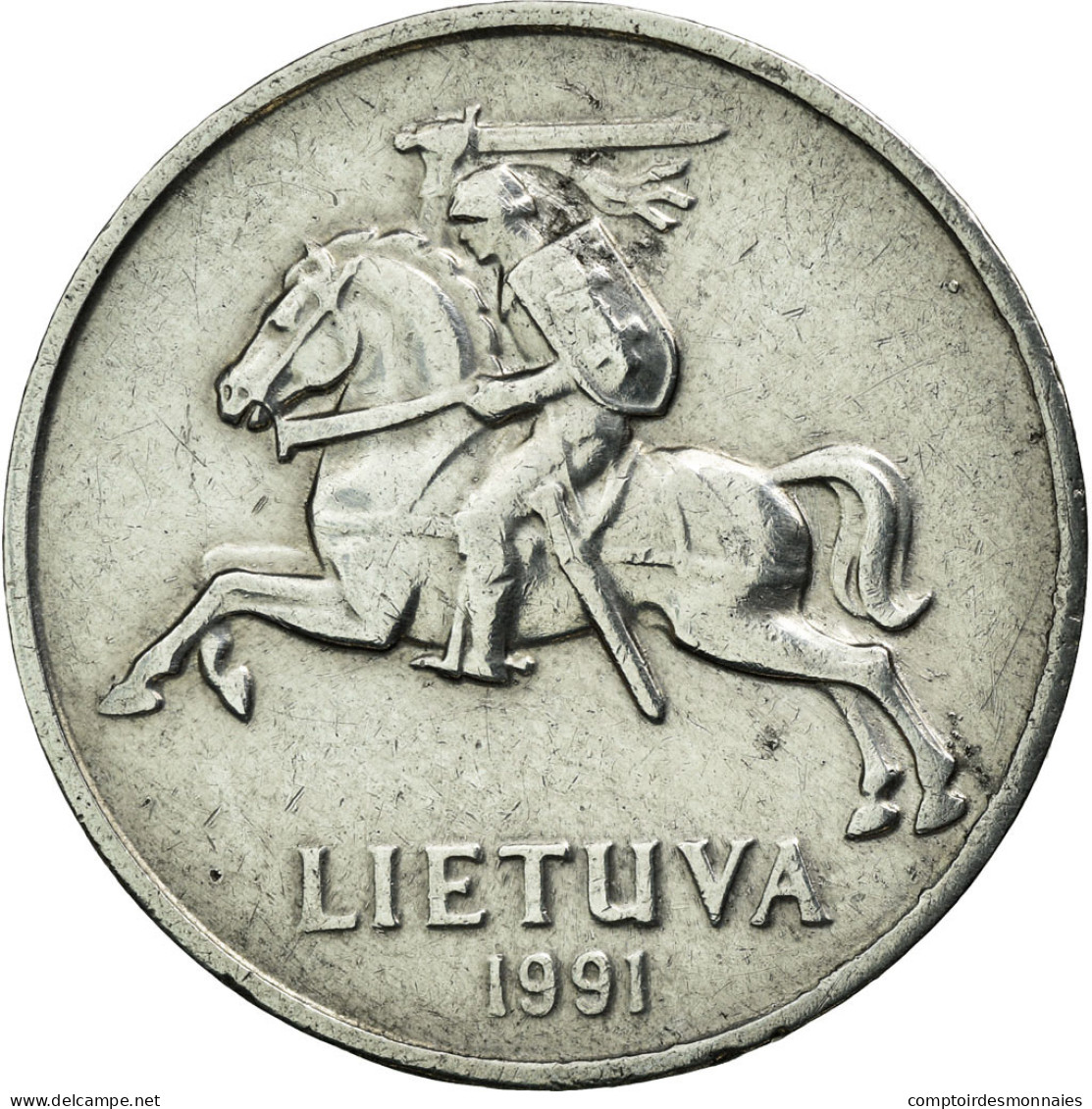 Monnaie, Lithuania, 2 Centai, 1991, TTB, Aluminium, KM:86 - Lituania