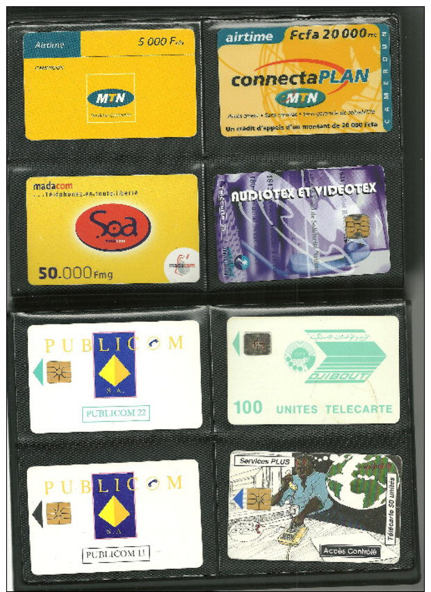 1 CLASSEUR DE 128 CARTES D´AFRIQUE -  VOIR SCANS toutes les cartes ( pas de cartes pliees )