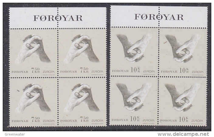 Europa Cept 2006 Faroe Islands  2v Bl Of 4   " Foroyar" In Margin ** Mnh (29050) - 2006