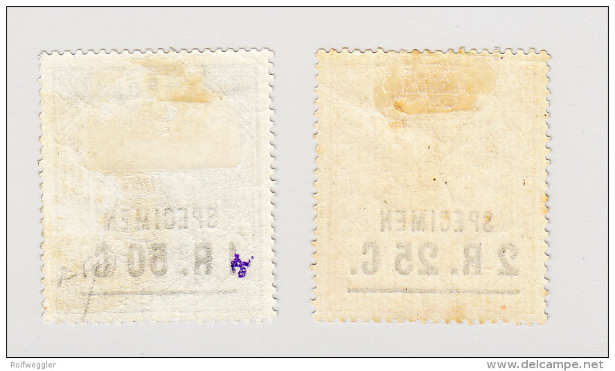 Ceylan 1899 SG#254/55s Mit Aufdruck Specimen - Ceylan (...-1947)