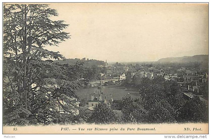 - Pyrenees Atlantiques -ref- A407 - Bizanos - Pau - Vue Sur Bizanos Prise Du Parc Beaumont - Cart Bon Etat - - Bizanos