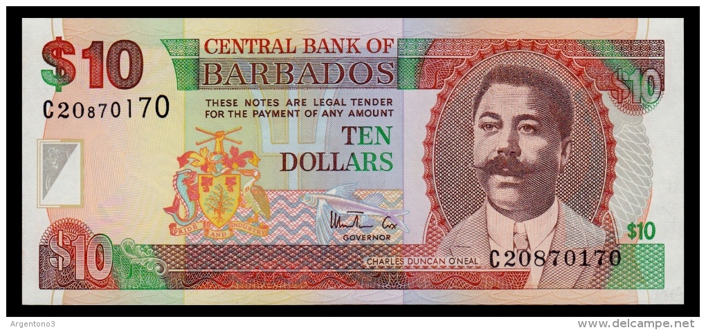 Barbados 10 Dollars 1999 P.56 UNC - Barbados