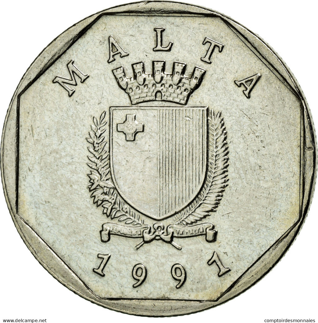 Monnaie, Malte, 5 Cents, 1991, TTB, Copper-nickel, KM:95 - Malta