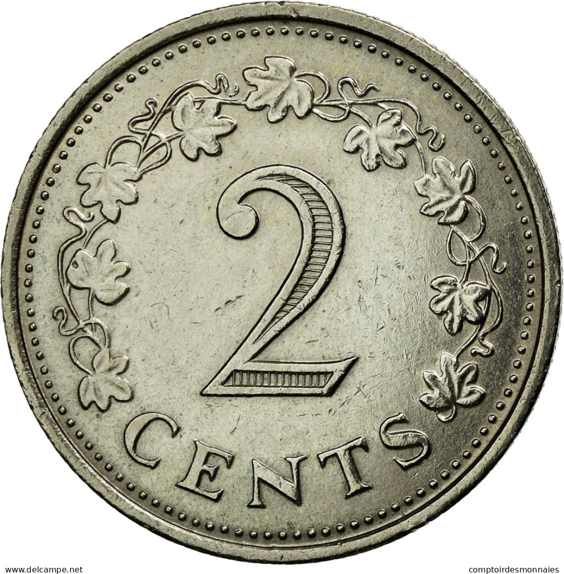 Monnaie, Malte, 2 Cents, 1972, British Royal Mint, TTB+, Copper-nickel, KM:9 - Malta