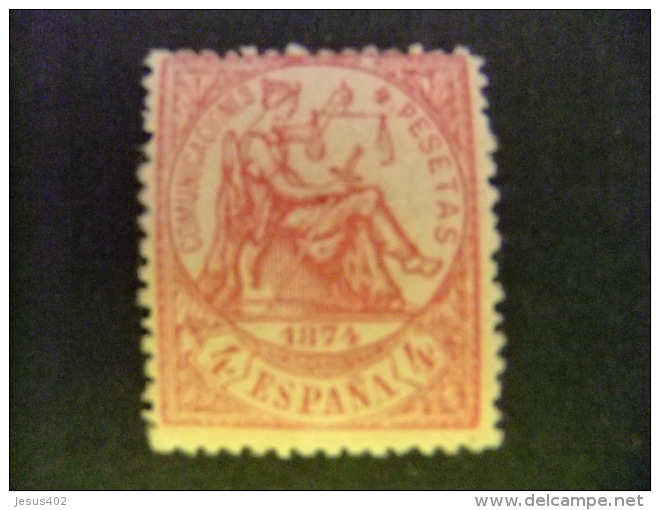 ESPAÑA SPAIN ESPAGNE 1874 4 PESETAS Carmin  FALSO POSTAL Tipo I Graus Edifil Nº 151 F Yvert Nº 149  Ver Fotos - Nuovi