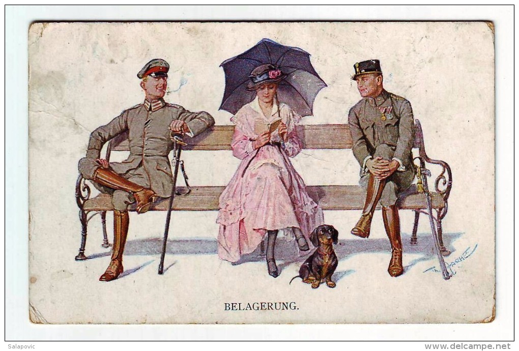 Belagerung, Soldaten Mit  Mädchen, HUND, DOG   2 SCAN - Guerre 1914-18