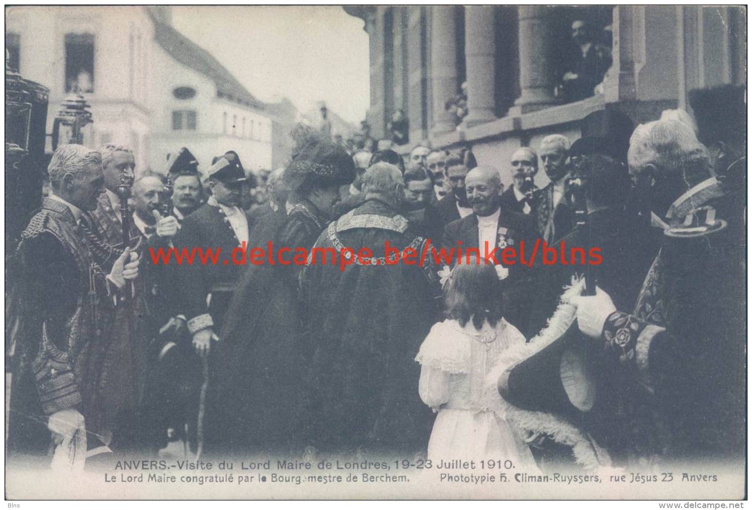 1910 Bezoek Burgemeester Londen. Met Burgemeester Van Berchem - Antwerpen
