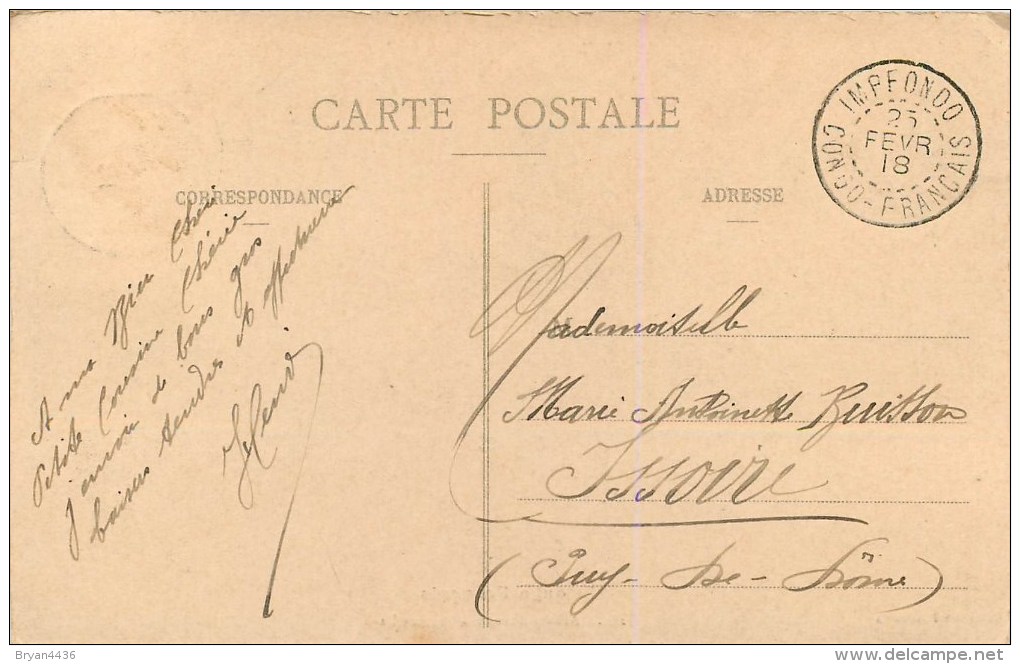 CONGO - CPA  ETHNIQUE - ACHAT DE L´IVOIRE à BRAZAVILLE - BEAU PLAN  - CPA RARE 1918. - Afrique