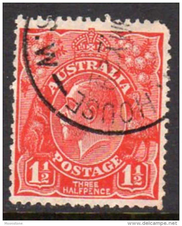 Australia 1926-30 1½d Red George V Head, Wmk. Multiple Crown Over A, Used (SG 97) - Used Stamps