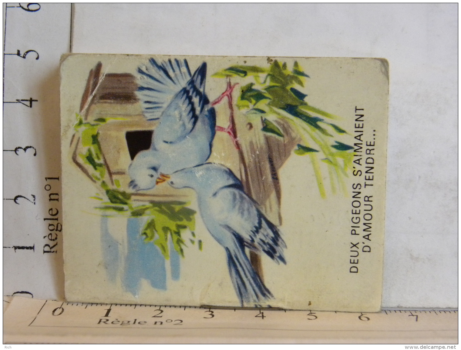 Petit Calendrier - 49 ANGERS - Besson Pharmacie - 1969 - Deux Pigeons S'aimaient D'amour Tendre ... - Petit Format : 1961-70