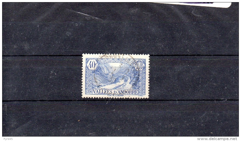 ANDORRE 1932 / 33 N° 33 OBLITERE - Used Stamps