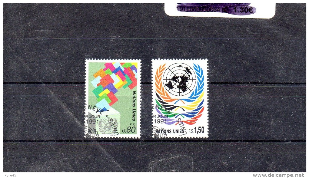 NATIONS UNIES GENEVE 1991 N° 208 / 9 OBLITERE - Usati