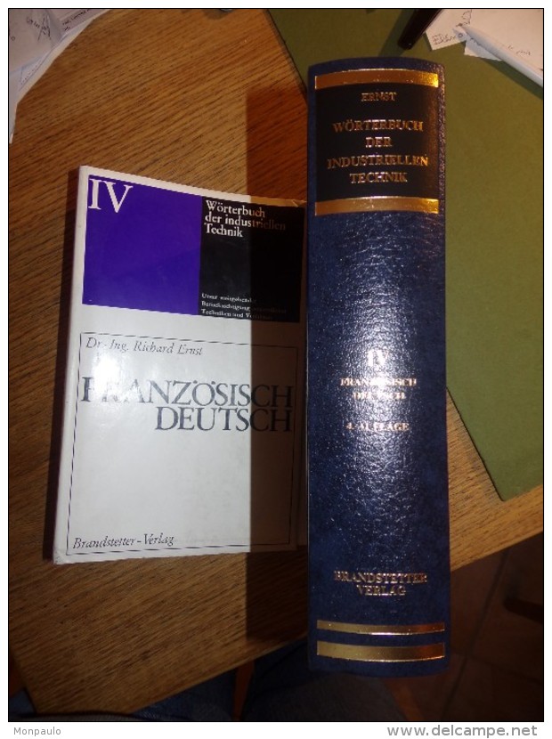 Technique. Dictionnaire Général De La Technique Industrielle Français-Allemand (Edition Brandstetter) - Wörterbücher