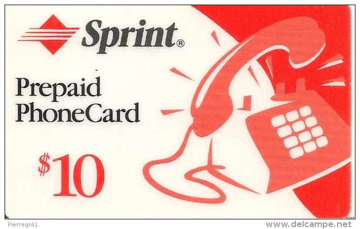 CARTE* PREPAYEE-MAGNETIQUE-USA-SPRINT-10$-06/30/01-TBE - Sprint