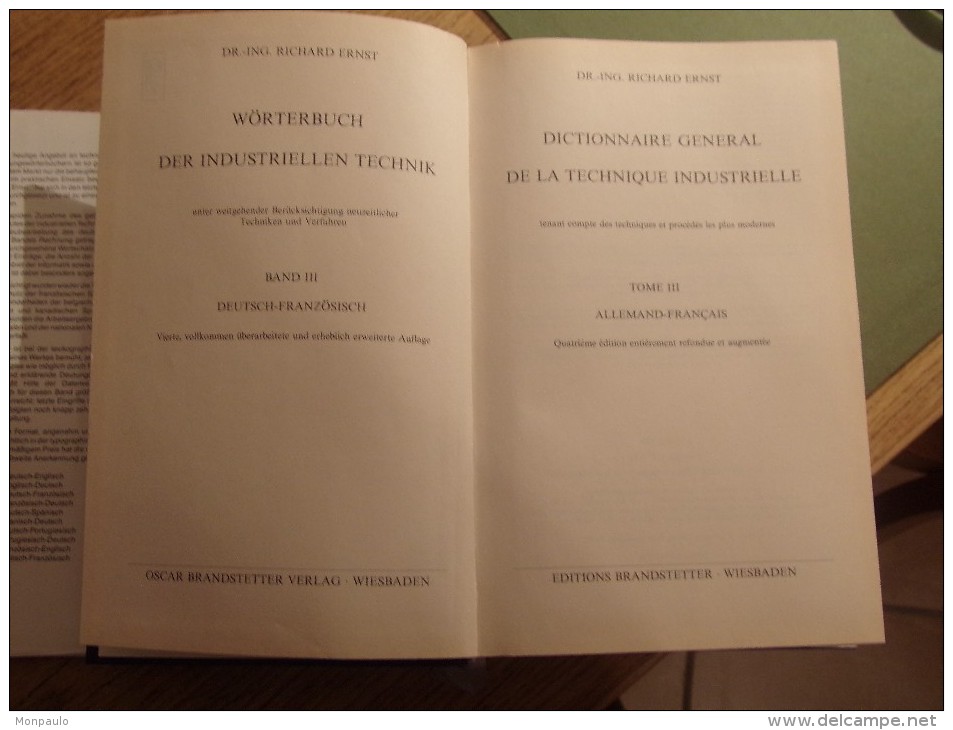 Technique. Dictionnaire Général De La Technique Industrielle Allemand-Français (Edition Brandstetter) - Wörterbücher 