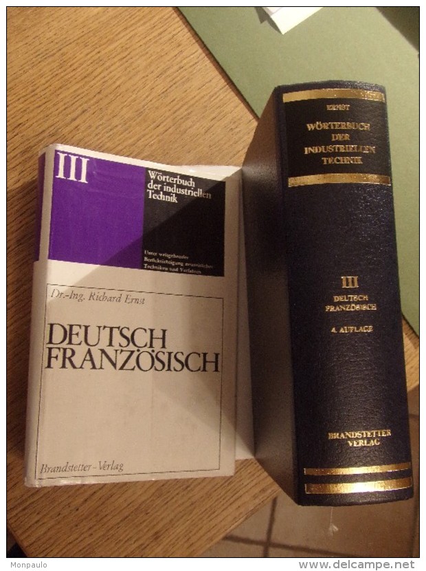 Technique. Dictionnaire Général De La Technique Industrielle Allemand-Français (Edition Brandstetter) - Diccionarios