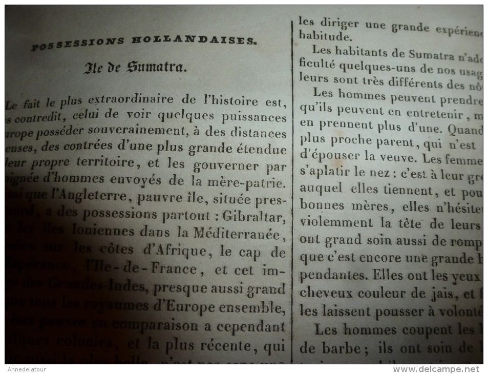 1833 LM :L'ile BARBE Sur La Saône;Le Milan; SUMATRA; Hôtel Des Finances De DRESDE;Pompe à FEU De Chaillot;Capo-d'Istria - Unclassified