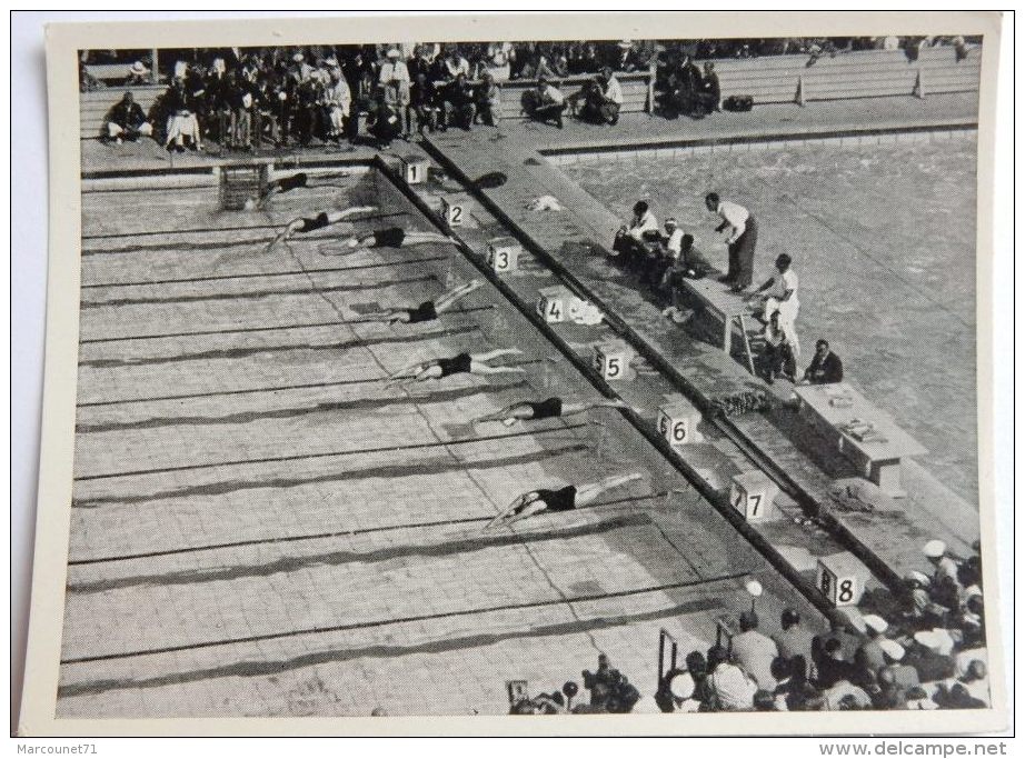 VIGNETTE JEUX OLYMPIQUES J.O BERLIN OLYMPIA 1936 PET CREMER DUSSELDORF BILD 93 NATATION 100 METRES - Trading Cards