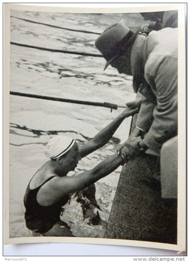 VIGNETTE JEUX OLYMPIQUES J.O BERLIN OLYMPIA 1936 PET CREMER DUSSELDORF BILD 95 NATATION 100 METRES - Trading Cards