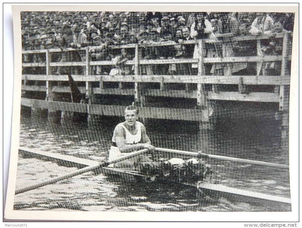 VIGNETTE JEUX OLYMPIQUES J.O BERLIN OLYMPIA 1936 PET CREMER DUSSELDORF BILD 98 AVIRON  ROWING GUSTAVE SCHAFER - Trading Cards