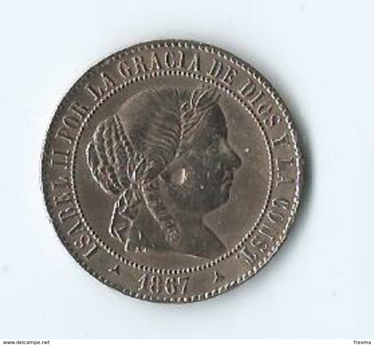 2½ Centimos 1867 De Escudo Isabelle II - Münzen Der Provinzen