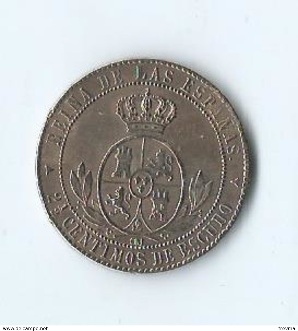 2½ Centimos 1867 De Escudo Isabelle II - Münzen Der Provinzen