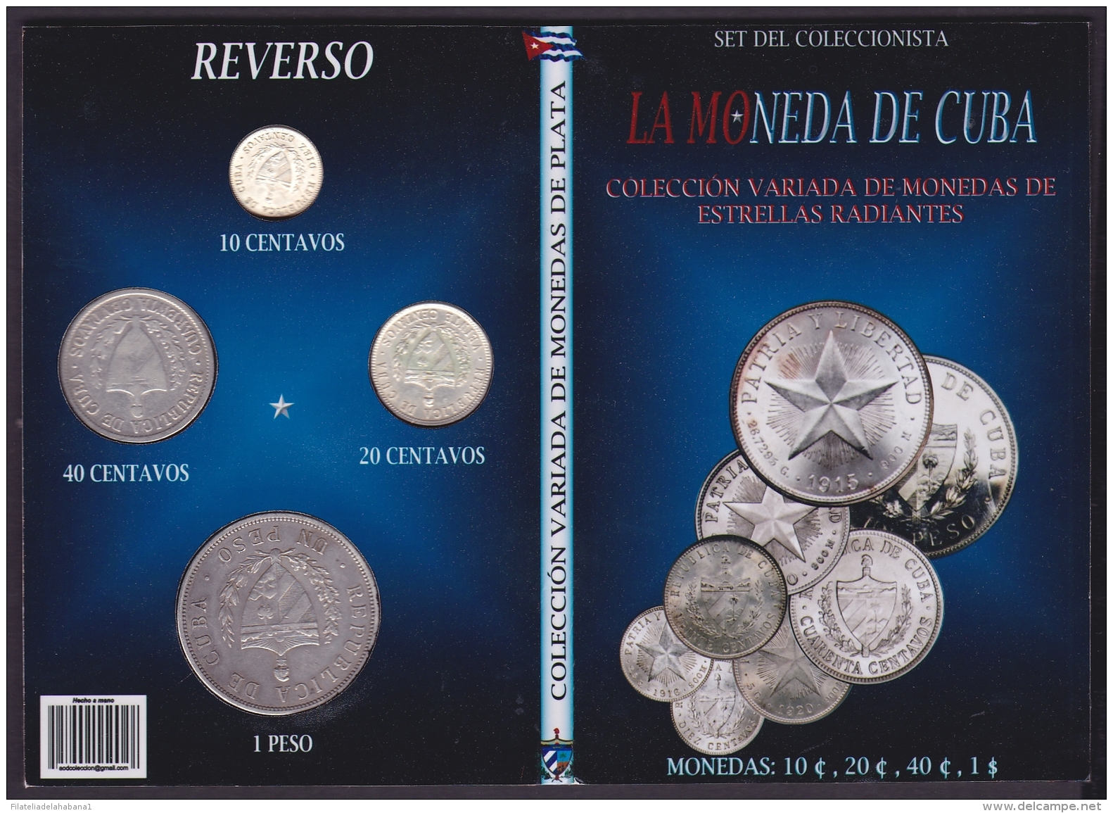 BK-SET-61 CUBA SILVER. STAR SET 10c-1$ 1915-49. - Kuba