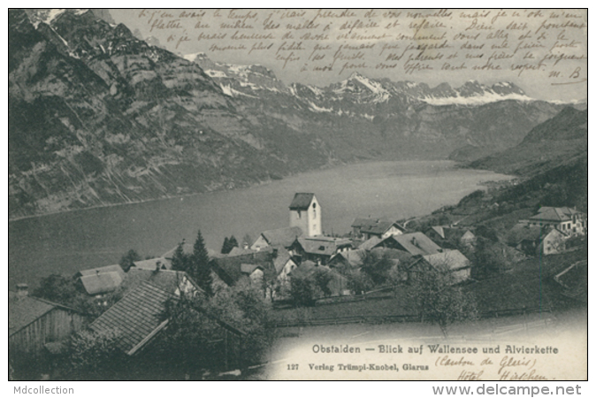 CH OBSTALDEN / Blick Auf Wallensee Und Alvierkette / - Obstalden