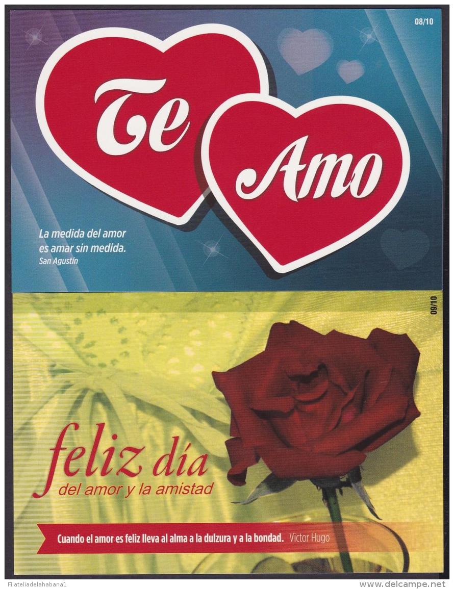 2016-EP-2 CUBA 2016 POSTAL STATIONERY. COMPLET SET. SAN VALENTIN DAY. 14 DE FEBRERO. DIA DE LOS ENAMORADOS. - Covers & Documents