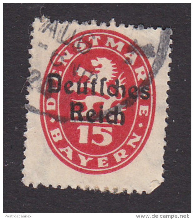 Bavaria, Scott #O54, Used, Official Overprinted, Issued 1920 - Andere & Zonder Classificatie