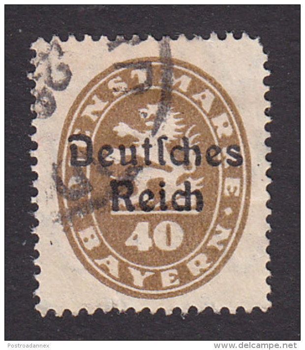 Bavaria, Scott #O57, Used, Official Overprinted, Issued 1920 - Andere & Zonder Classificatie