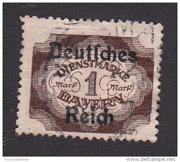 Bavaria, Scott #O64, Used, Official Overprinted, Issued 1920 - Andere & Zonder Classificatie