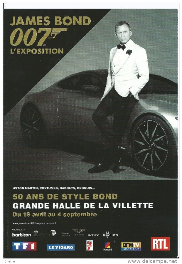 James Bond 007 : L'Exposition   -  Daniel Graig Et Son Aston Martin DB 10... - Carte Publicitaire - Turismo