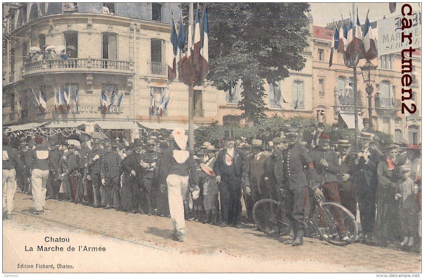 CHATOU LA MARCHE DE L'ARMEE FETE MILITAIRE SOLDATS MILITAIRES 78 YVELINES - Chatou