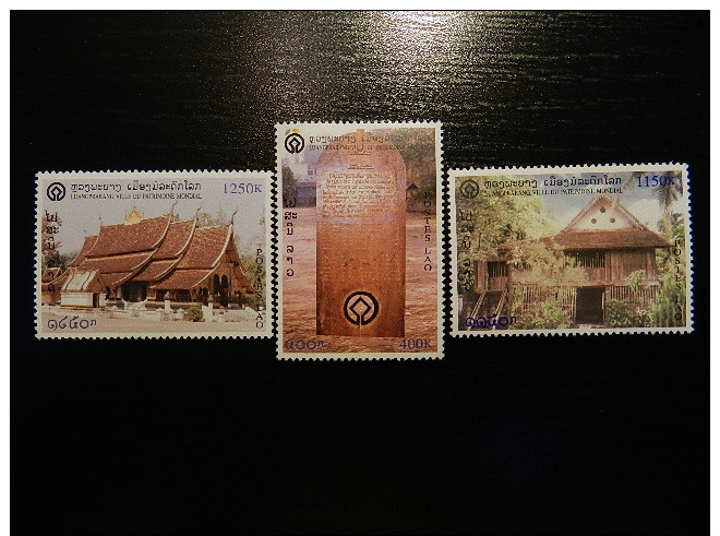 Laos 1999 UNESCO World Cultural Heritage Of The Ancient City Of Luang Prabang Wat Xieng Thong Buddhist Stamps 3 Full - Laos