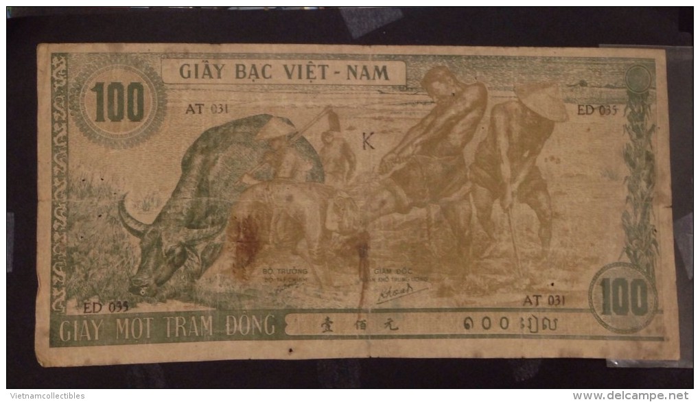 North Vietnam Viet Nam 100 Dong VF Banknote 1946 - P#8b / 02 Images - Vietnam
