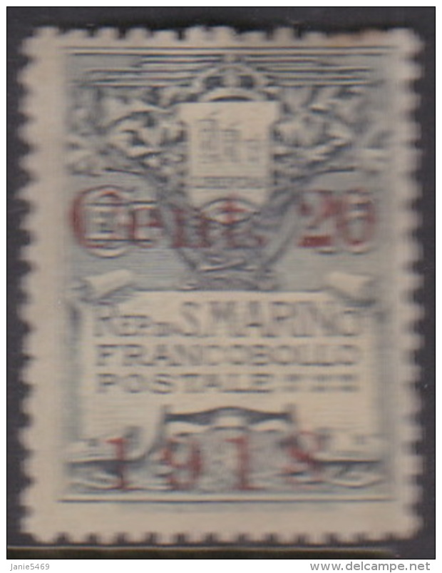 San Marino 1918 Coat Of Arms Surcharged Mint - Unused Stamps