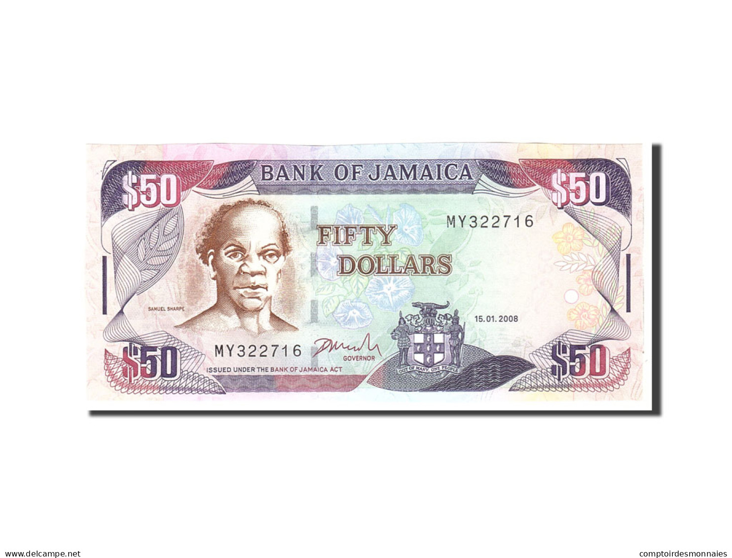Jamaïque, 50 Dollars, 2008-01-15, NEUF - Jamaique