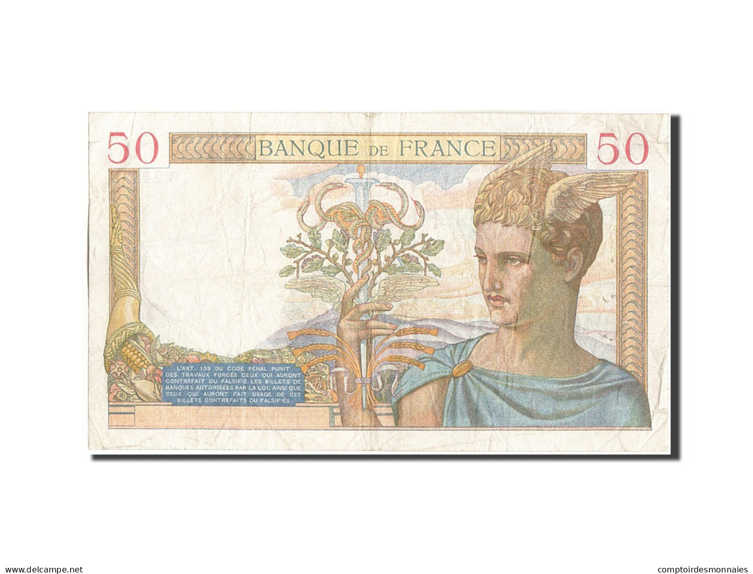Billet, France, 50 Francs, 50 F 1934-1940 ''Cérès'', 1935, 1935-01-17, TB - 50 F 1934-1940 ''Cérès''