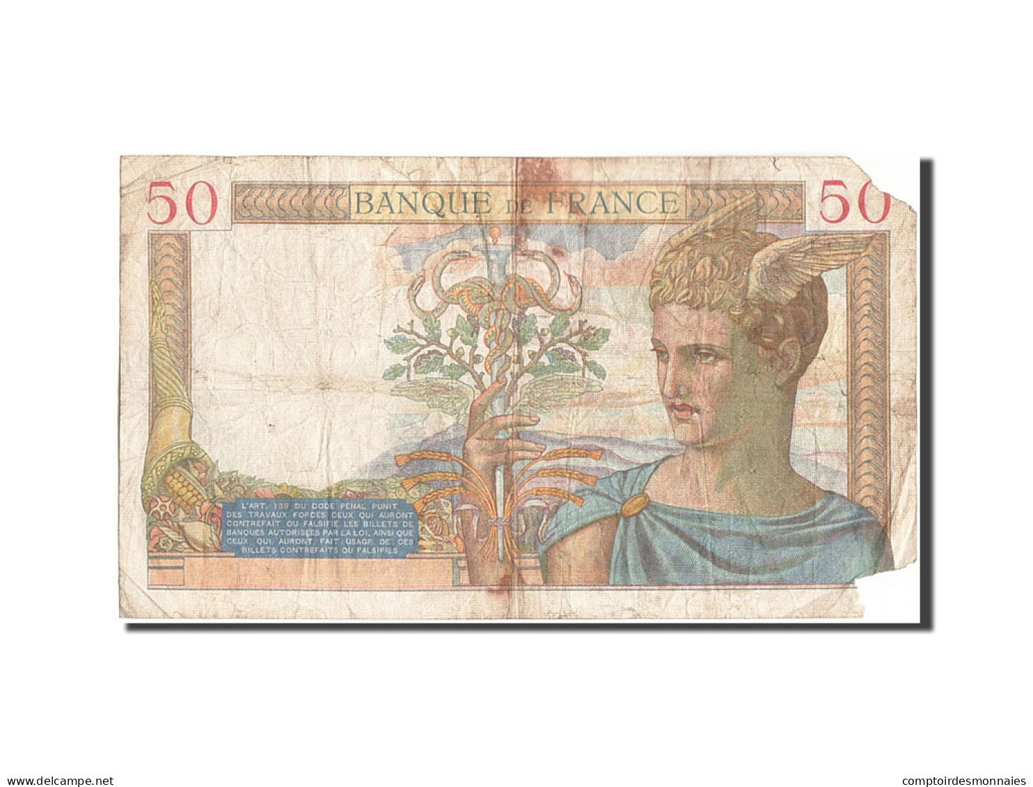 Billet, France, 50 Francs, 50 F 1934-1940 ''Cérès'', 1934, 1934-11-15, B - 50 F 1934-1940 ''Cérès''