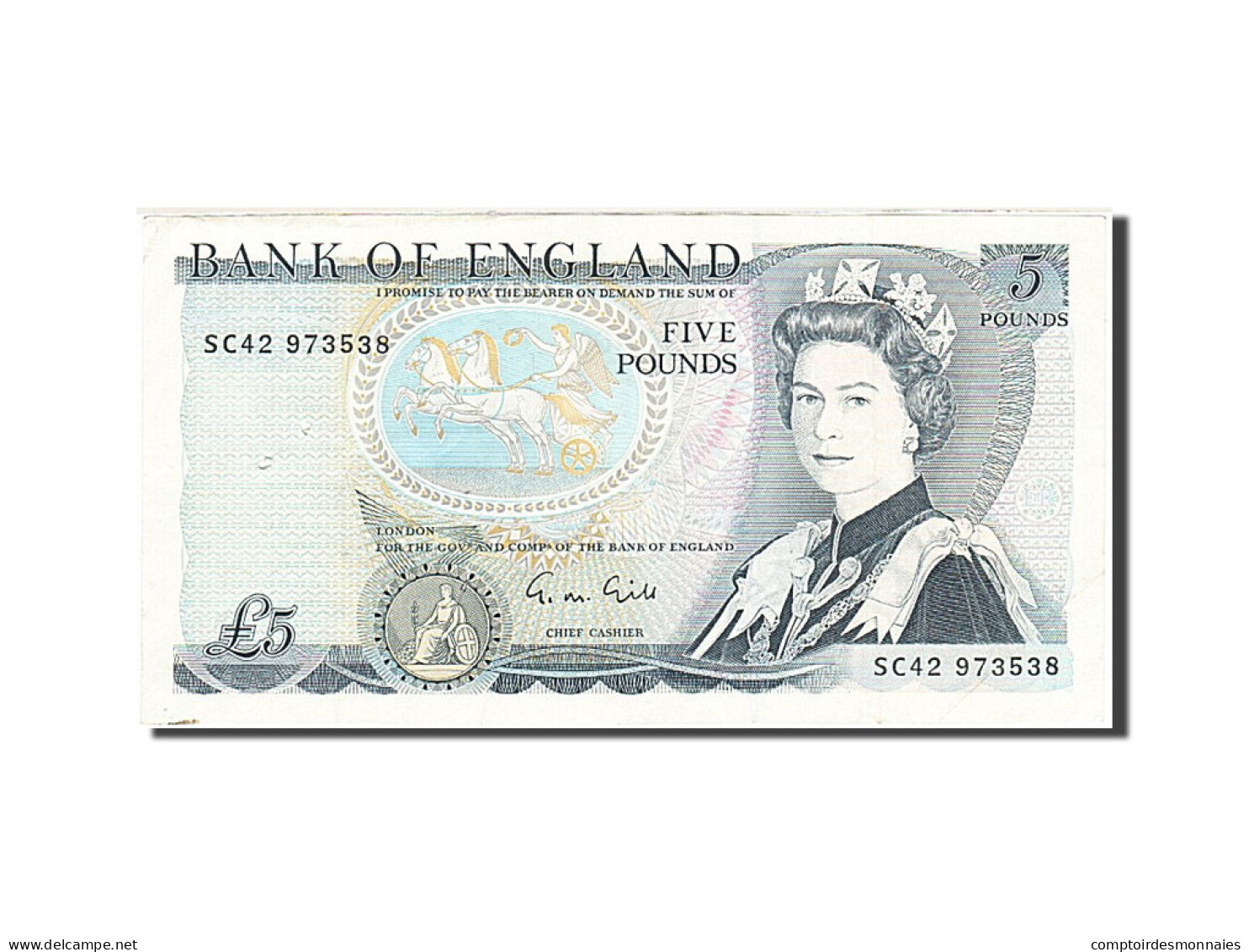 Billet, Grande-Bretagne, 5 Pounds, 1971-1982, 1988-1991, KM:378f, TTB+ - 5 Pounds