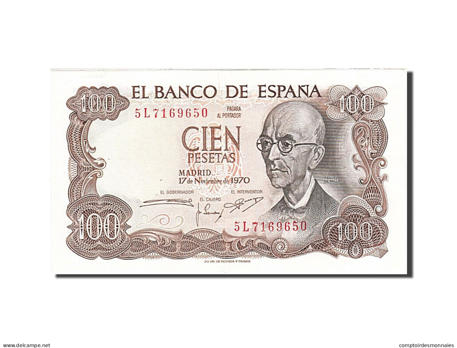 Billet, Espagne, 100 Pesetas, 1970-1971, 1970-11-17, KM:152a, TTB+ - 100 Pesetas